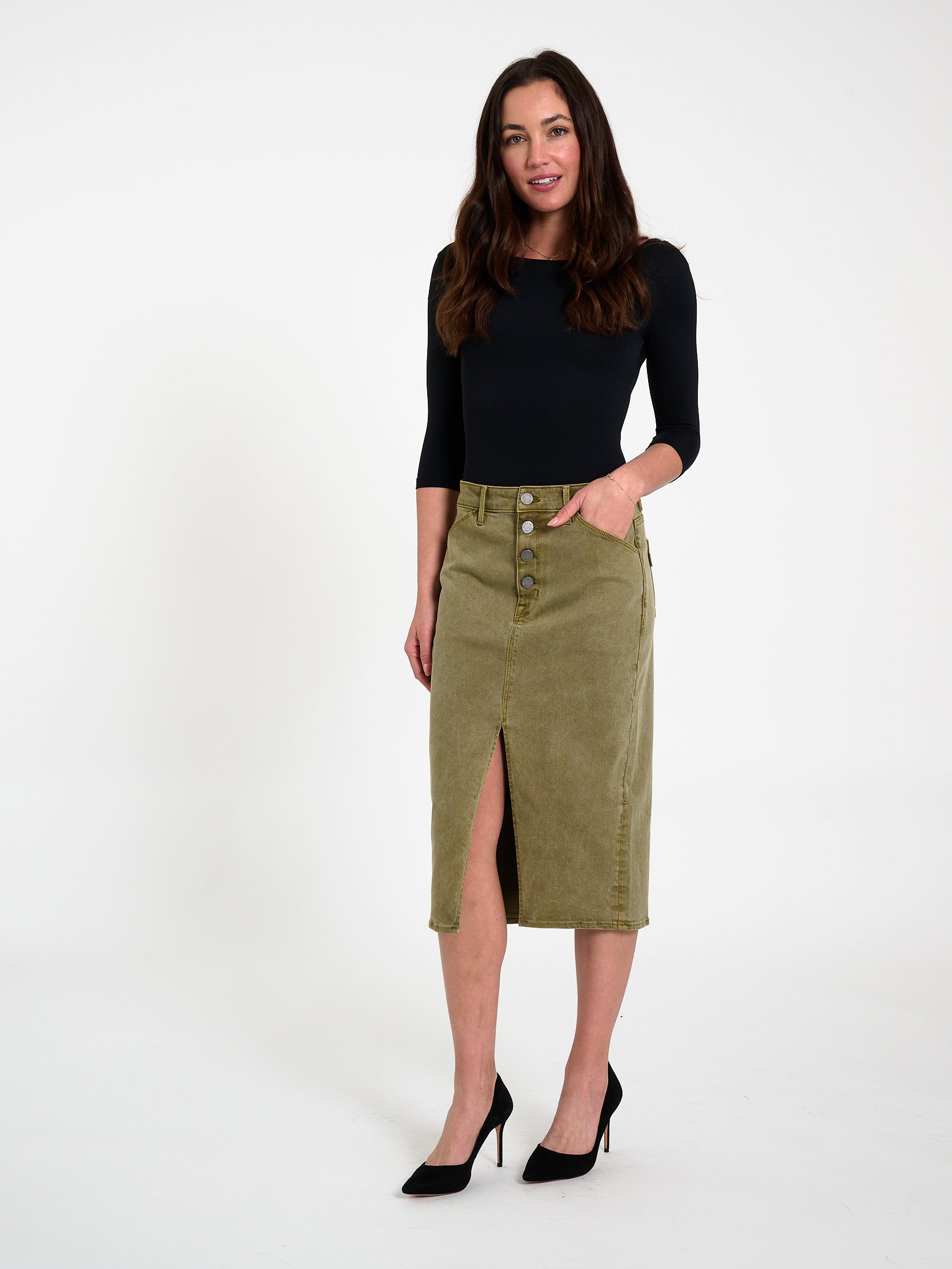 Denim army skirt shops